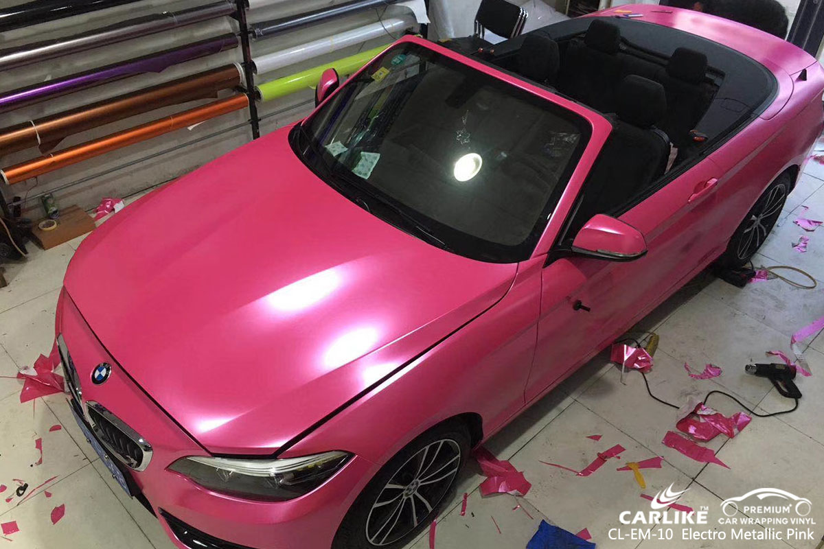 CARLIKE CL-EM-10 electro metallic pink car wrap vinyl for BMW