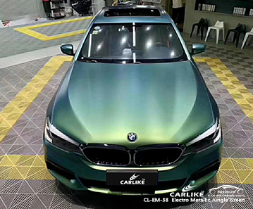 CARLIKE CL-EM-38 BMW için elektro metalik orman yeşil araba sarma vinil