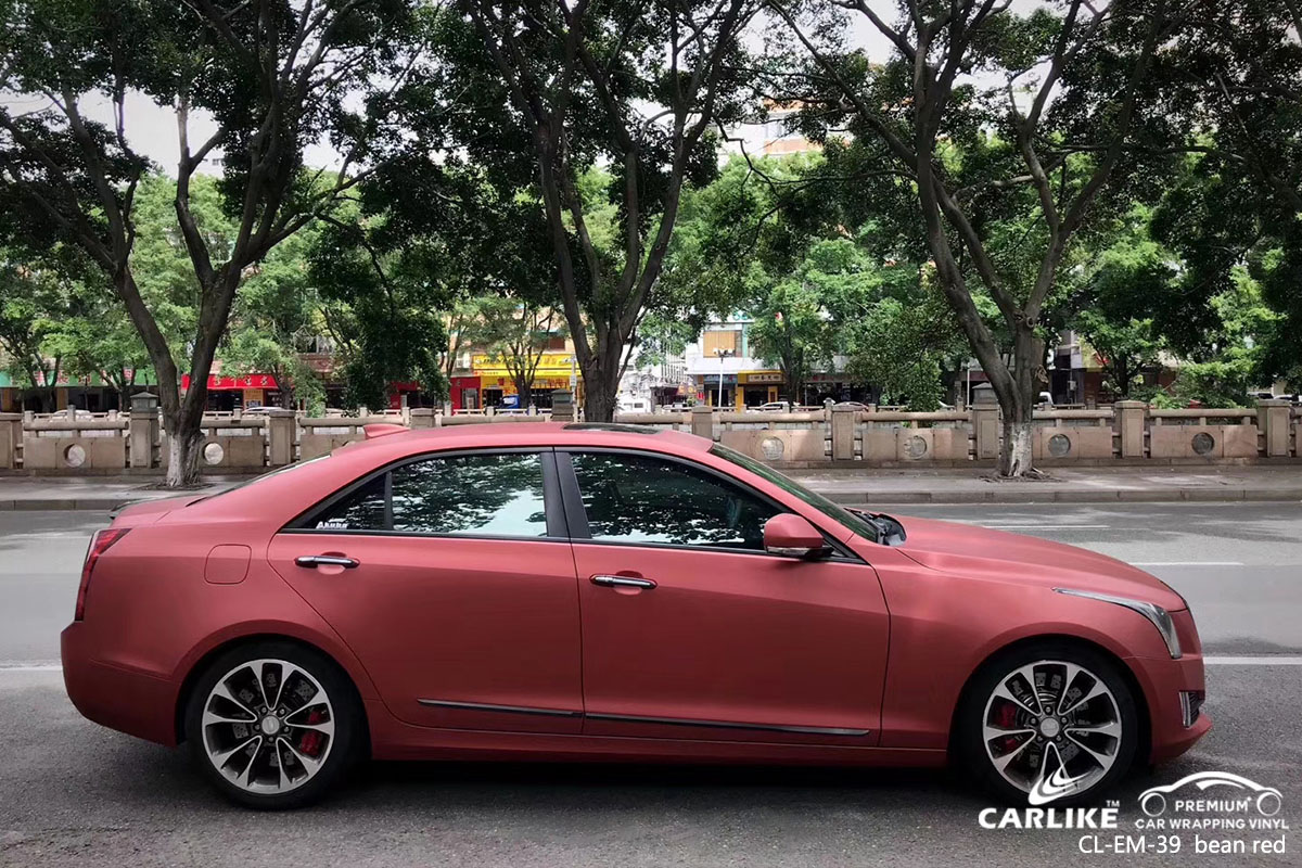CARLIKE CL-EM-39 electro metallic bean red car wrap vinyl for Cadillac