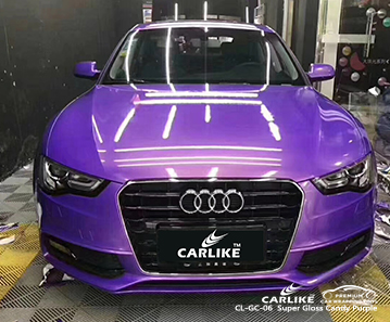 CL-GC-06 супер глянцевый конфеты фиолетовый автомобиль виниловой пленкой для Audi