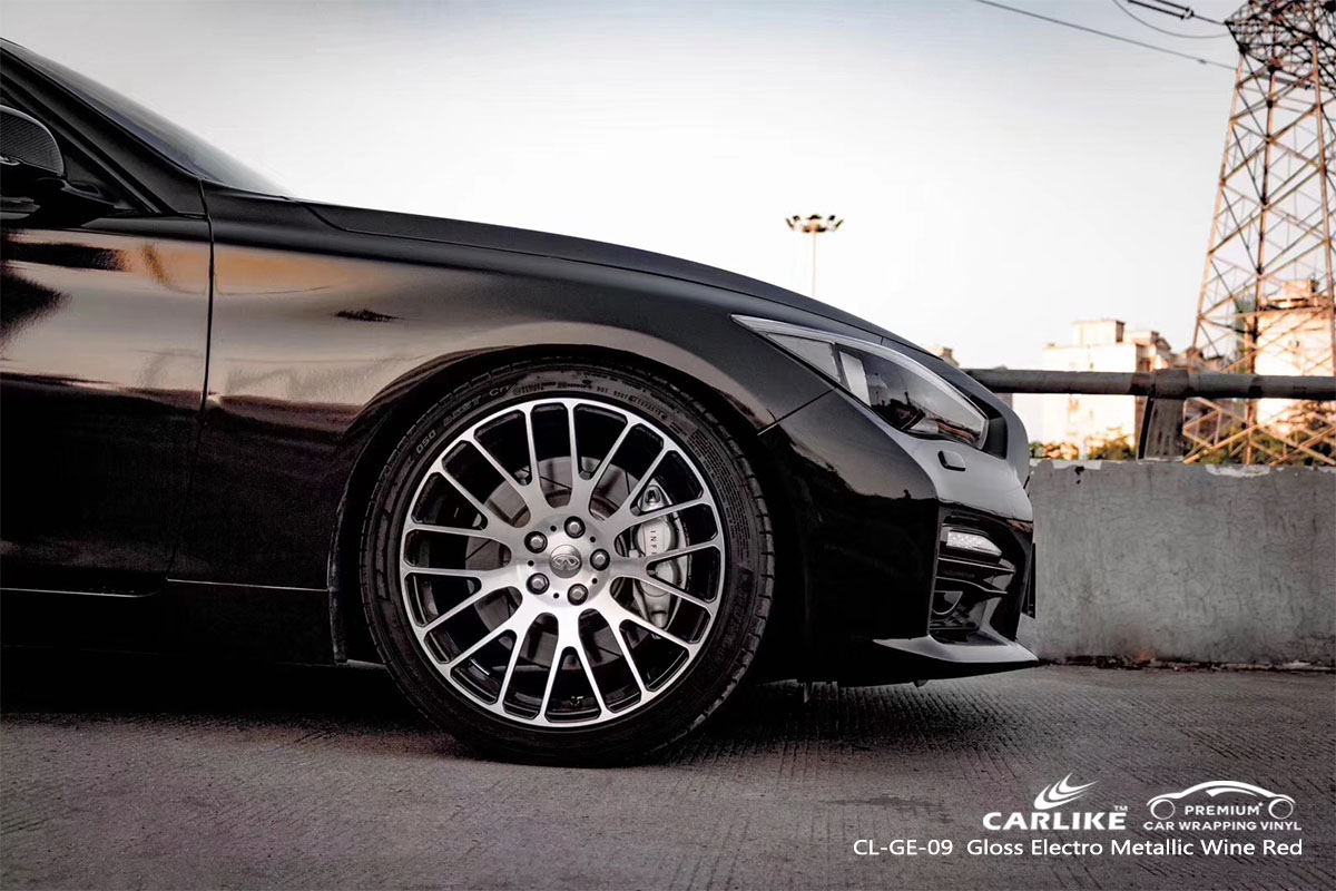 CARLIKE CL-GE-09 gloss electro metallic wine red car wrap vinyl for Infiniti