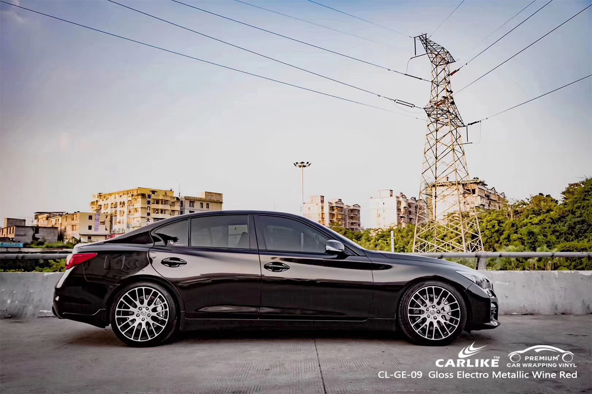 CARLIKE CL-GE-09 gloss electro metallic wine red car wrap vinyl for Infiniti