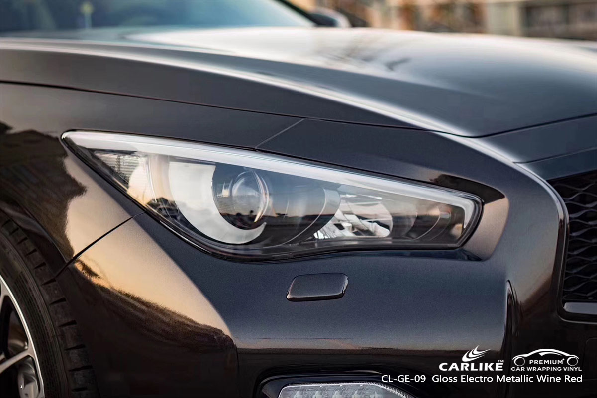 CARLIKE CL-GE-09 gloss electro metallic wine red car wrap vinyl for Infiniti