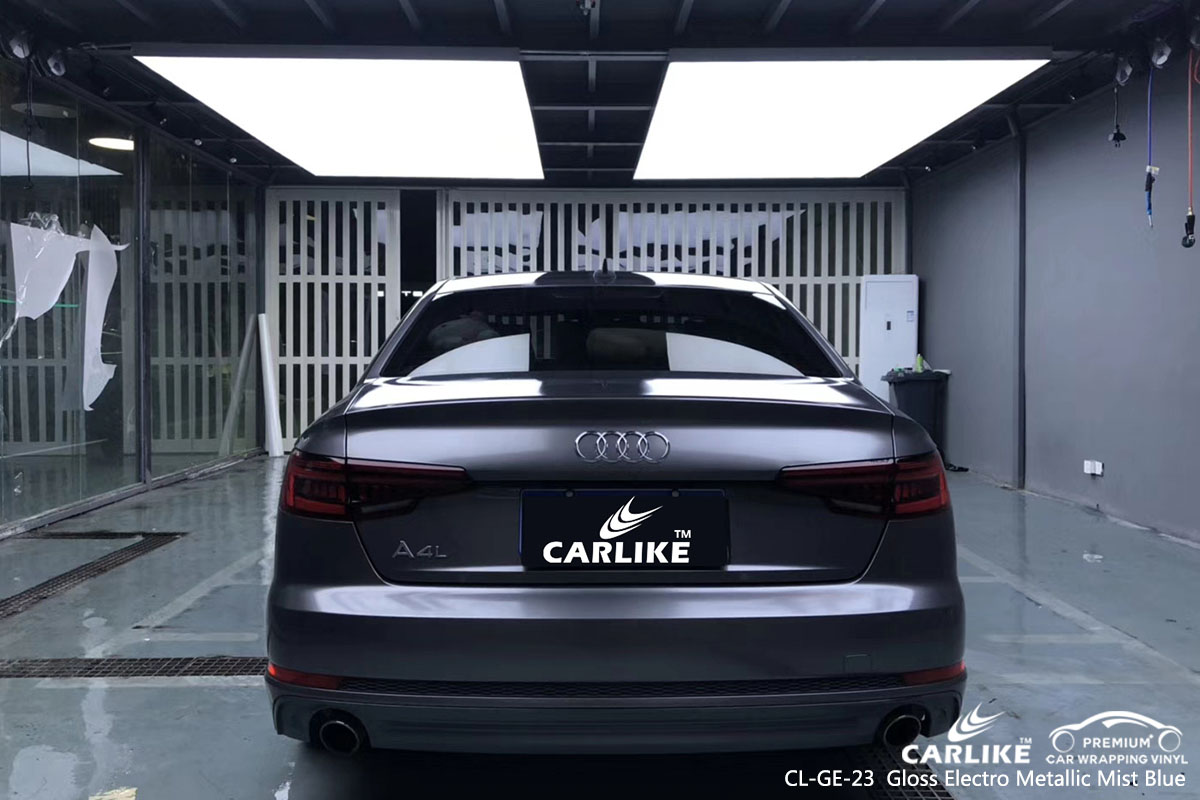 CARLIKE CL-GE-23 gloss electro metallic mist blue car wrap vinyl for Audi