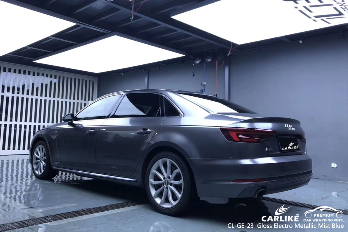 CARLIKE CL-GE-23 gloss electro metallic mist blue car wrap vinyl for Audi