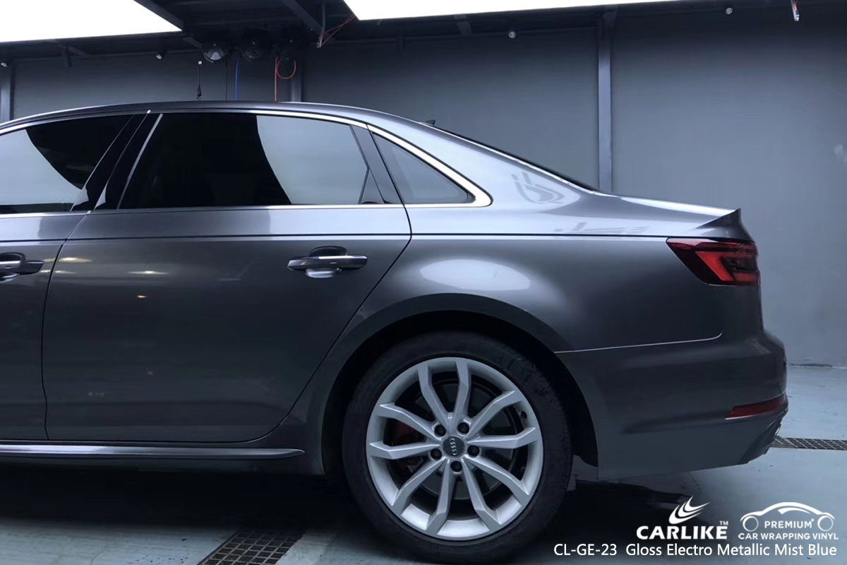 CARLIKE CL-GE-23 gloss electro metallic mist blue car wrap vinyl for Audi