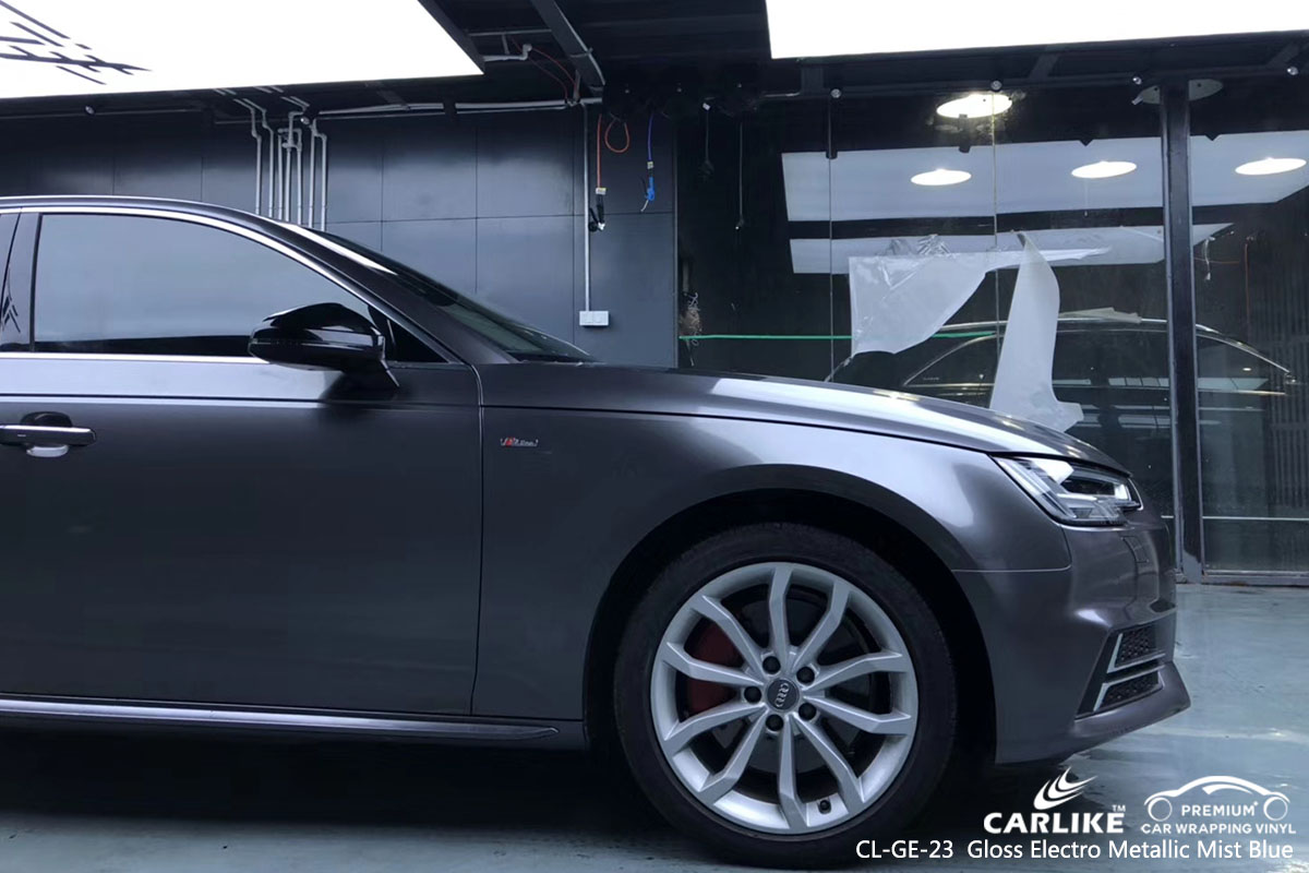 CARLIKE CL-GE-23 gloss electro metallic mist blue car wrap vinyl for Audi