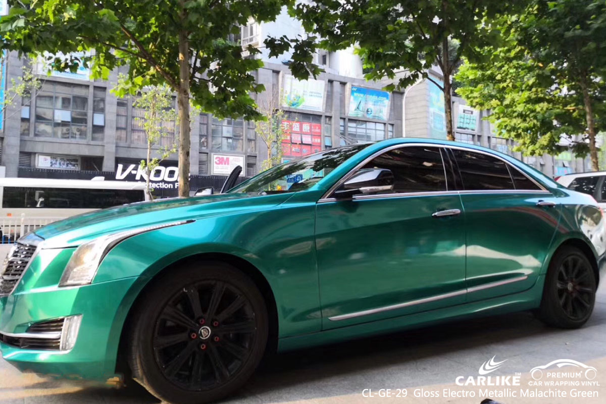 CARLIKE CL-GE-29 gloss electro metallic malachite green car wrap vinyl for Cadillac