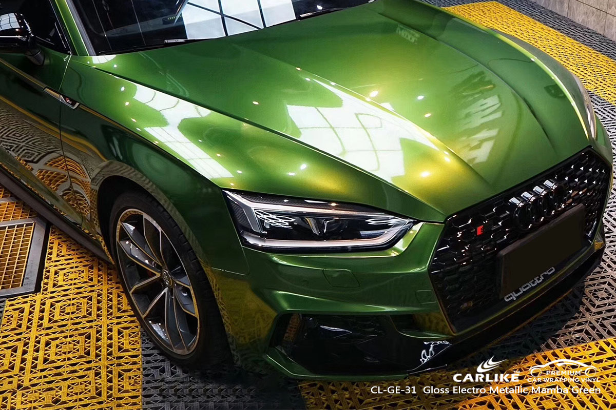 CARLIKE CL-GE-31 gloss electro metallic manba green car wrap vinyl for Audi