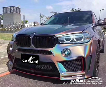 CL-IL-01 iridescence laser vinilo gris oscuro para automóviles para BMW