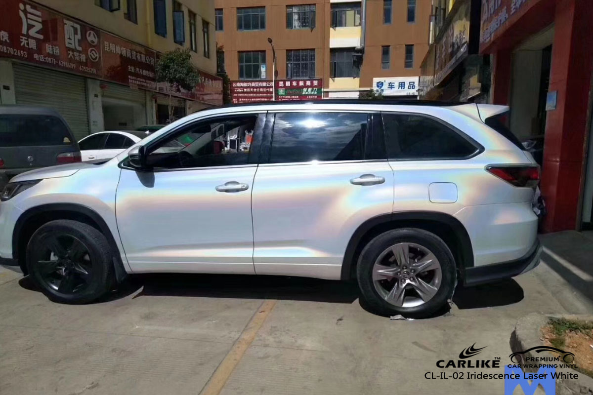 CARLIKE CL-IL-02 iridescence laser white car wrap vinyl