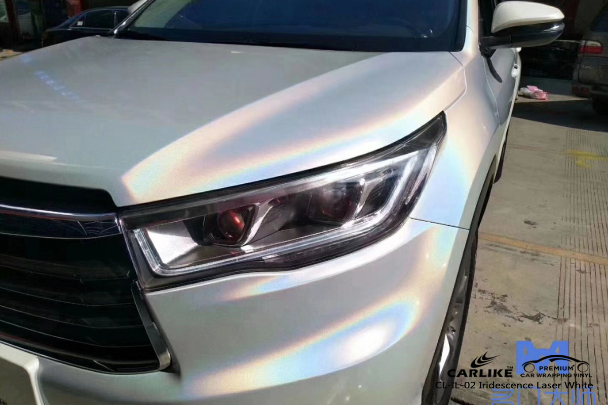 CARLIKE CL-IL-02 iridescence laser white car wrap vinyl