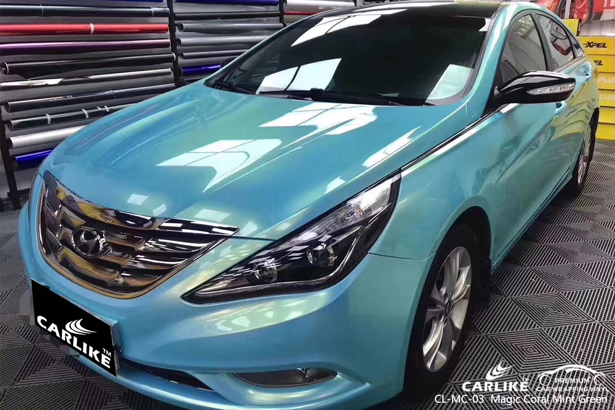 CARLIKE CL-MC-03 magic coral mint green car wrap vinyl for Hyundai