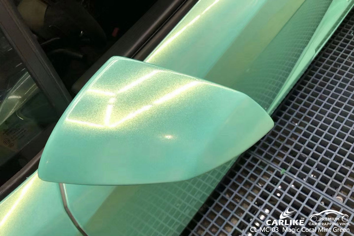 CARLIKE CL-MC-03 magic coral mint green car wrap vinyl for Lamborghini