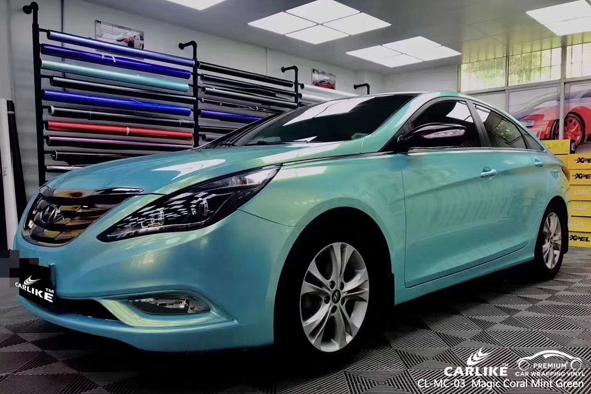 CARLIKE CL-MC-03 magic coral mint green car wrap vinyl for Hyundai