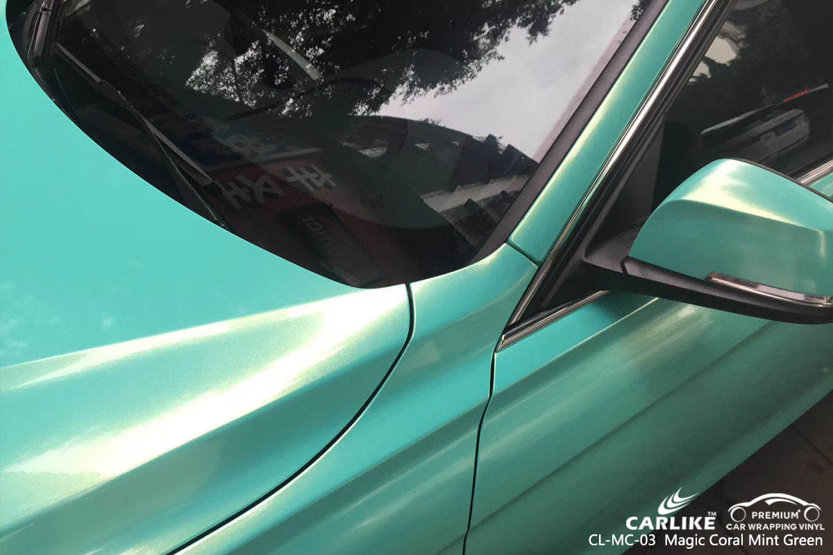 CARLIKE CL-MC-03 magic coral mint green car wrap vinyl for Lamborghini