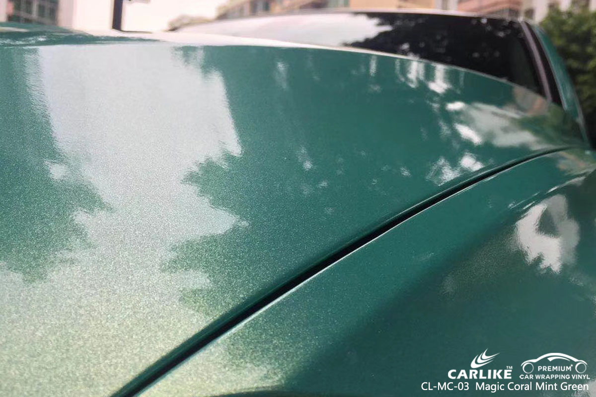 CARLIKE CL-MC-03 magic coral mint green car wrap vinyl for Lamborghini