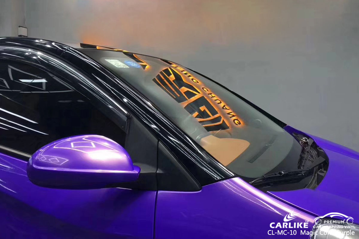 CARLIKE CL-MC-10 magic coral purple car wrap vinyl for small car