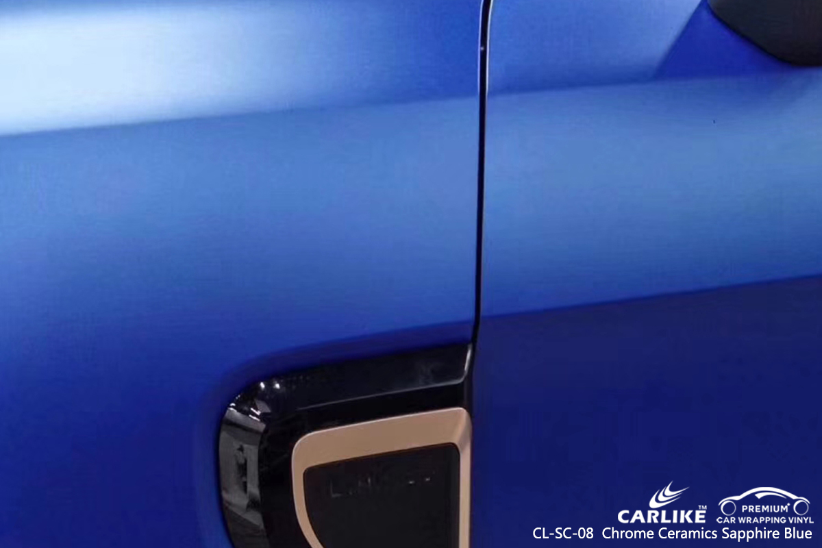 CARLIKE CL-SC-08 chrome ceramics sapphire blue car wrap vinyl for LYNK&CO