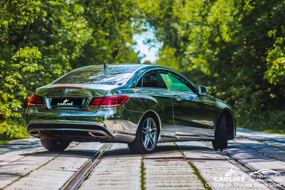 CARLIKE CL-SCM-09 chrome mirror silver car wrap vinyl for Mercedes-Benz