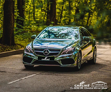 CARLIKE CL-SCM-09 Mercedes-Benz için krom ayna gümüş araba sarma vinil