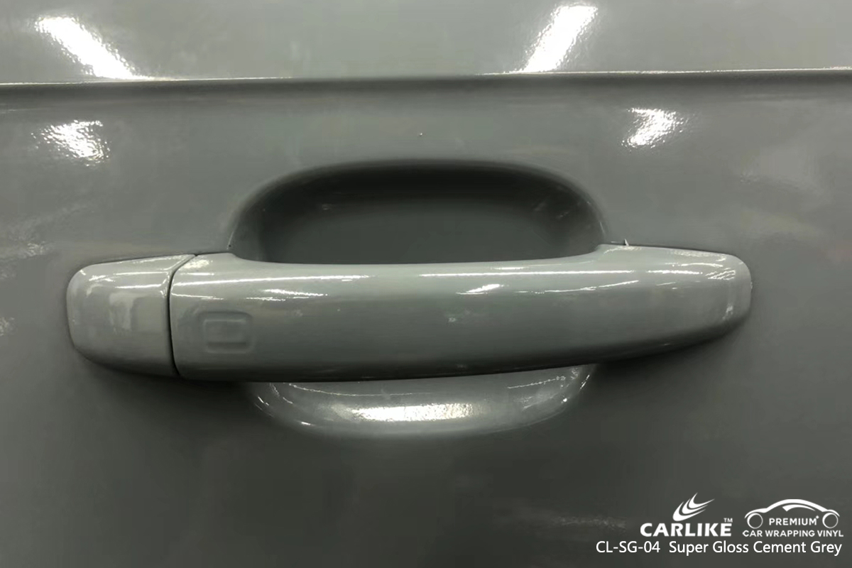 CARLIKE CL-SG-04 super gloss crystal cement grey car wrap vinyl for Audi
