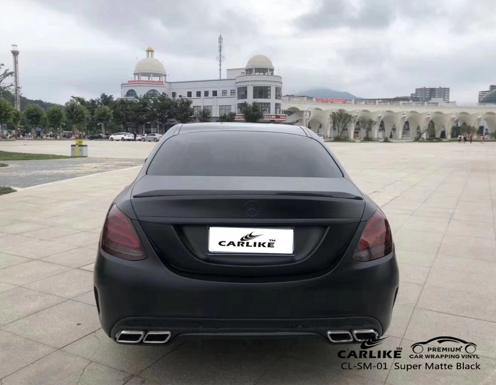 CARLIKE CL-SM-01 super matte black car wrap vinyl for Mercedes-Benz