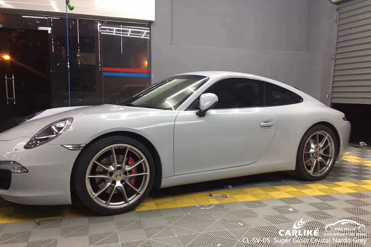 CARLIKE CL-SV-05 super gloss crystal nardo grey car wrap vinyl for Porsche