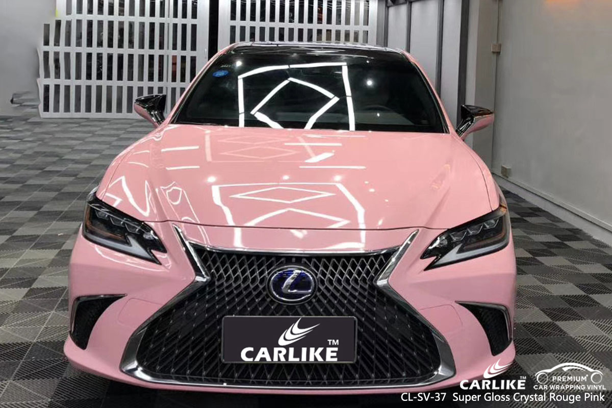 CARLIKE CL-SV-37 super gloss crystal rouge pink car wrap vinyl for Lexus