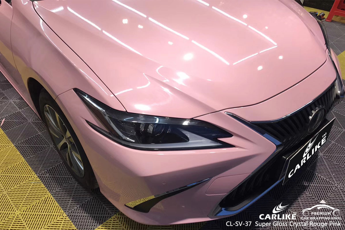 CARLIKE CL-SV-37 super gloss crystal rouge pink car wrap vinyl for Lexus