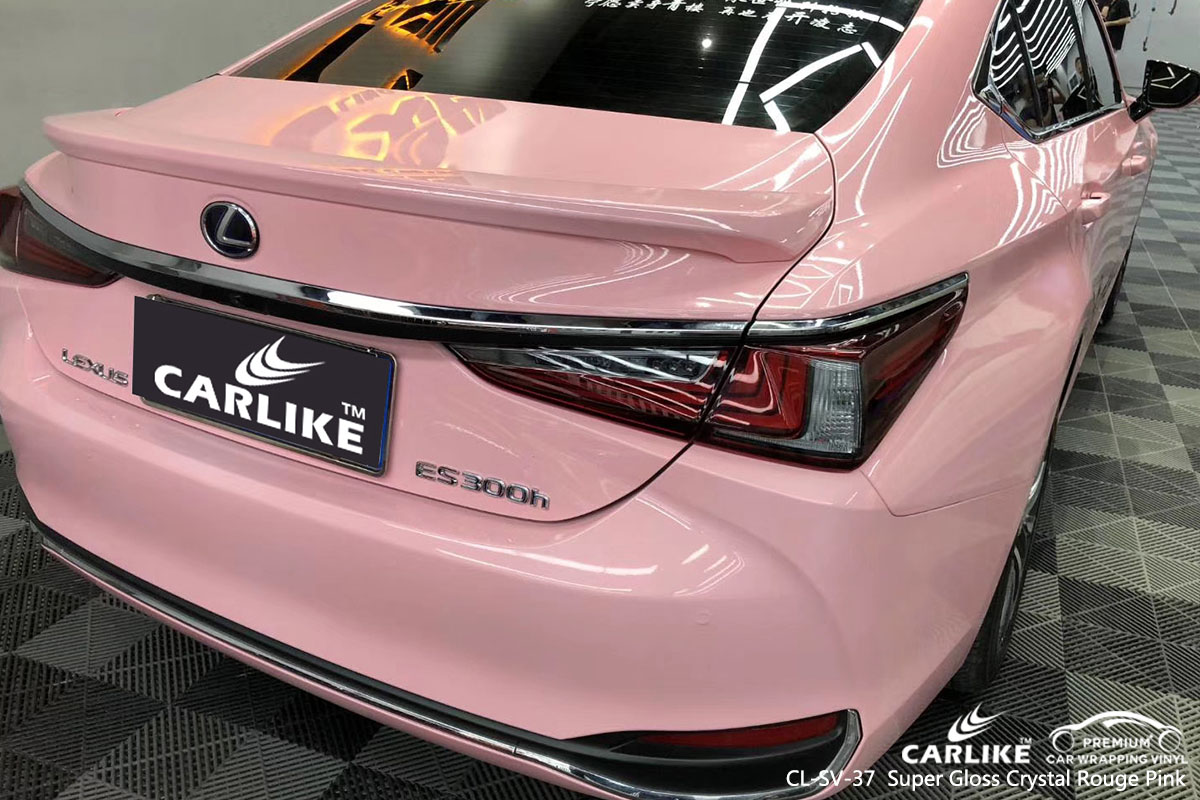 CARLIKE CL-SV-37 super gloss crystal rouge pink car wrap vinyl for Lexus