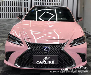 CL-SV-37 super gloss crystal rouge pink car vinyl wrap price germany for Lexus