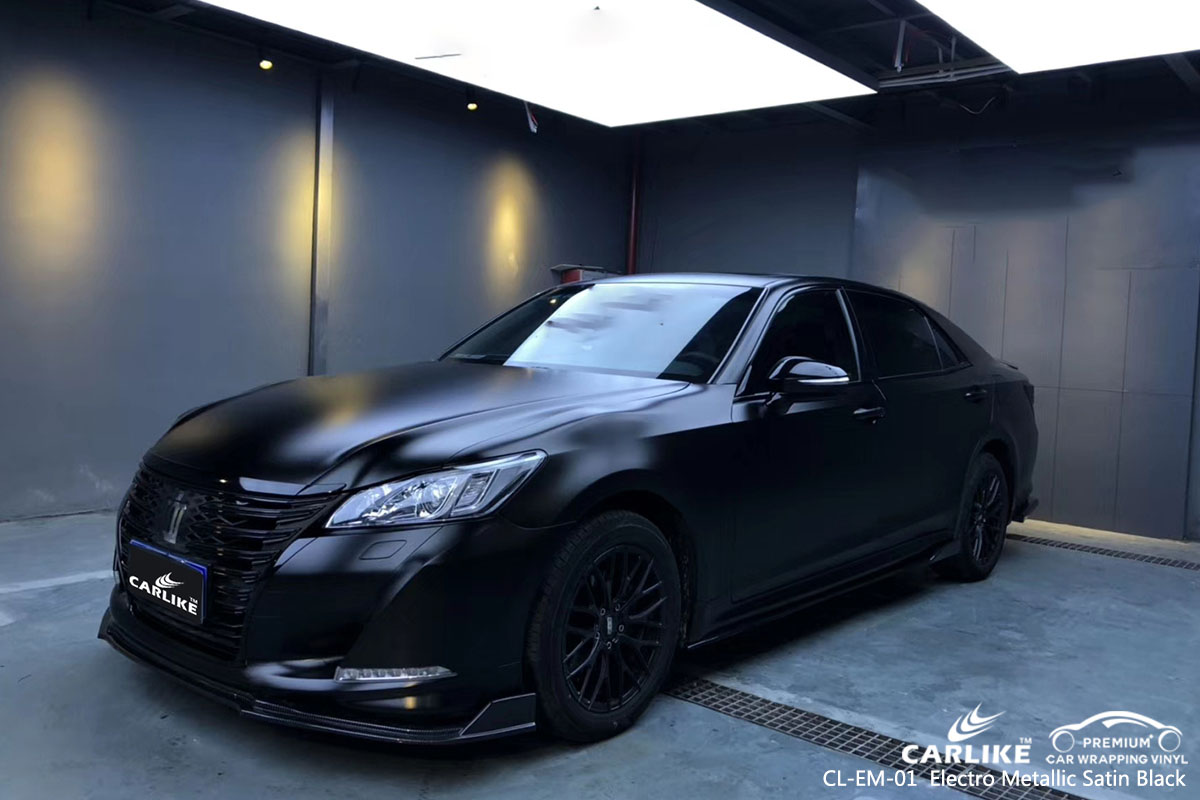  CL-EM-01 Electro Metallic Satin Black car wrap vinyl for Toyota