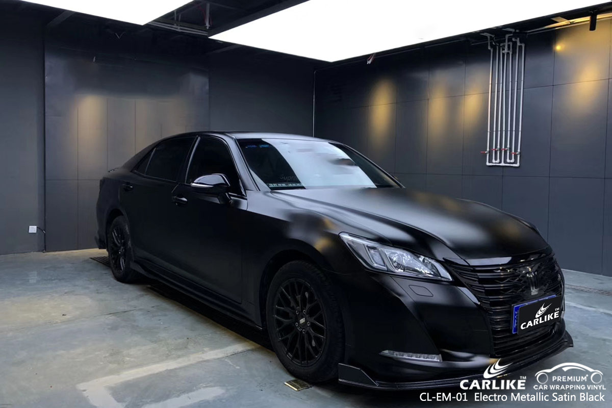 CL-EM-01 Electro Metallic Satin Black car wrap vinyl for Toyota