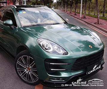CL-EM-22 Electro metallic stone green vinyl car wrapping cost for Porsche