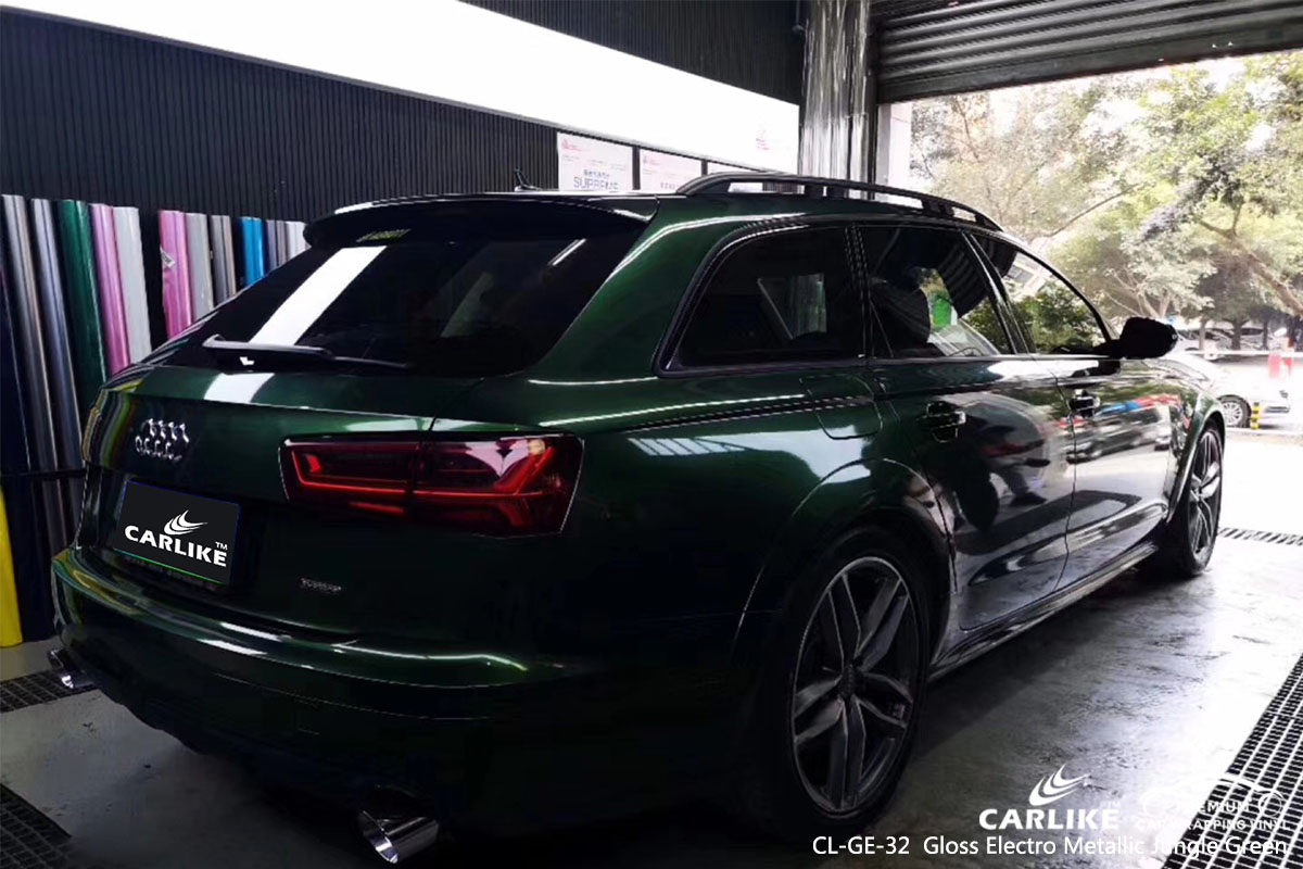 CL-GE-32 Dschungelgrünes, glänzendes, elektrometallisches Car-Wrap-Vinyl für Audi