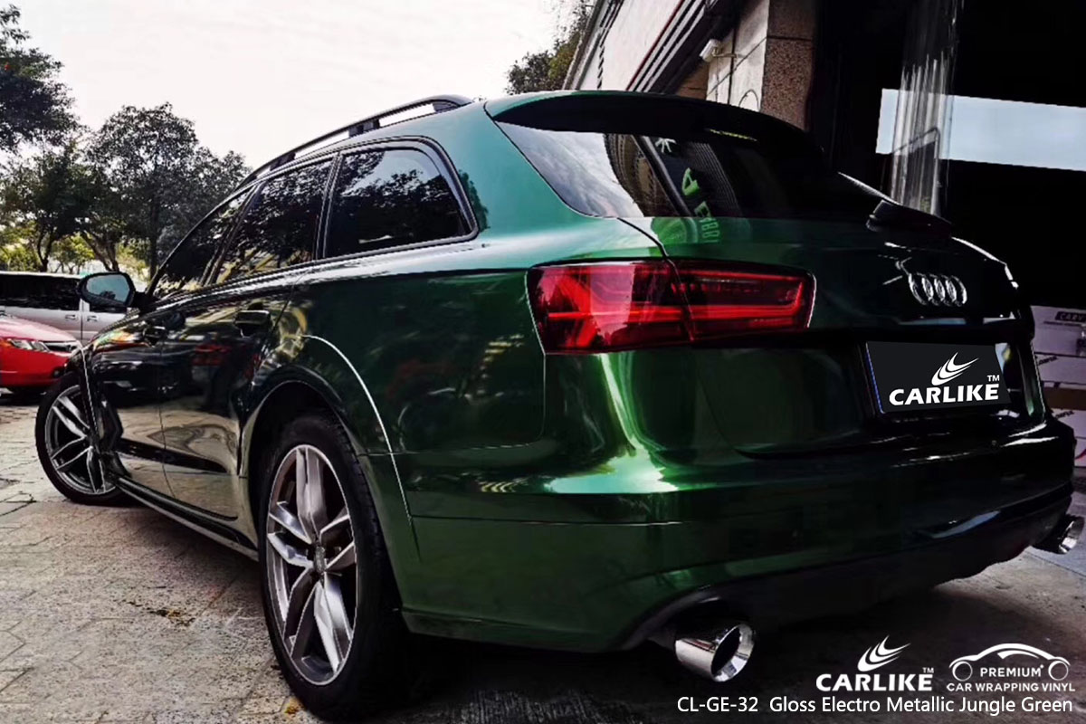 CARLIKE CL-GE-32 Gloss Electro Metallic Jungle Green car wrap vinyl for Audi