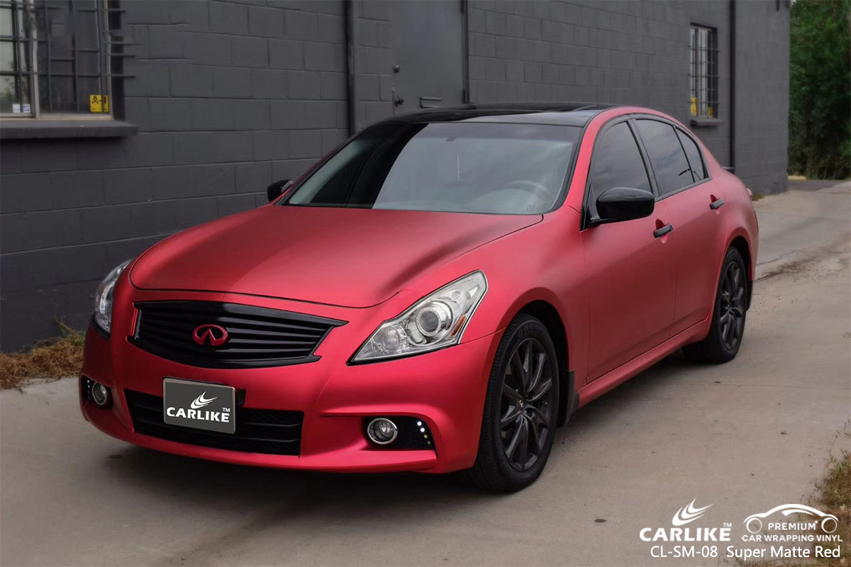 CL-SM-08 SUPERMATTE ROTES AUTO-WICKEL-VINYL FÜR INFINITI - SINO VINYL