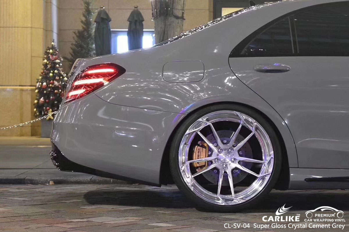 CARLIKE CL-SV-04 Super Gloss Crystal Cement Grey car wrap vinyl