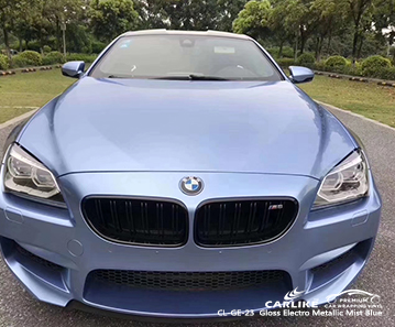CL-GE-23 لامع كهربائي ضباب أزرق سيارة التفاف الفينيل لسيارات BMW
