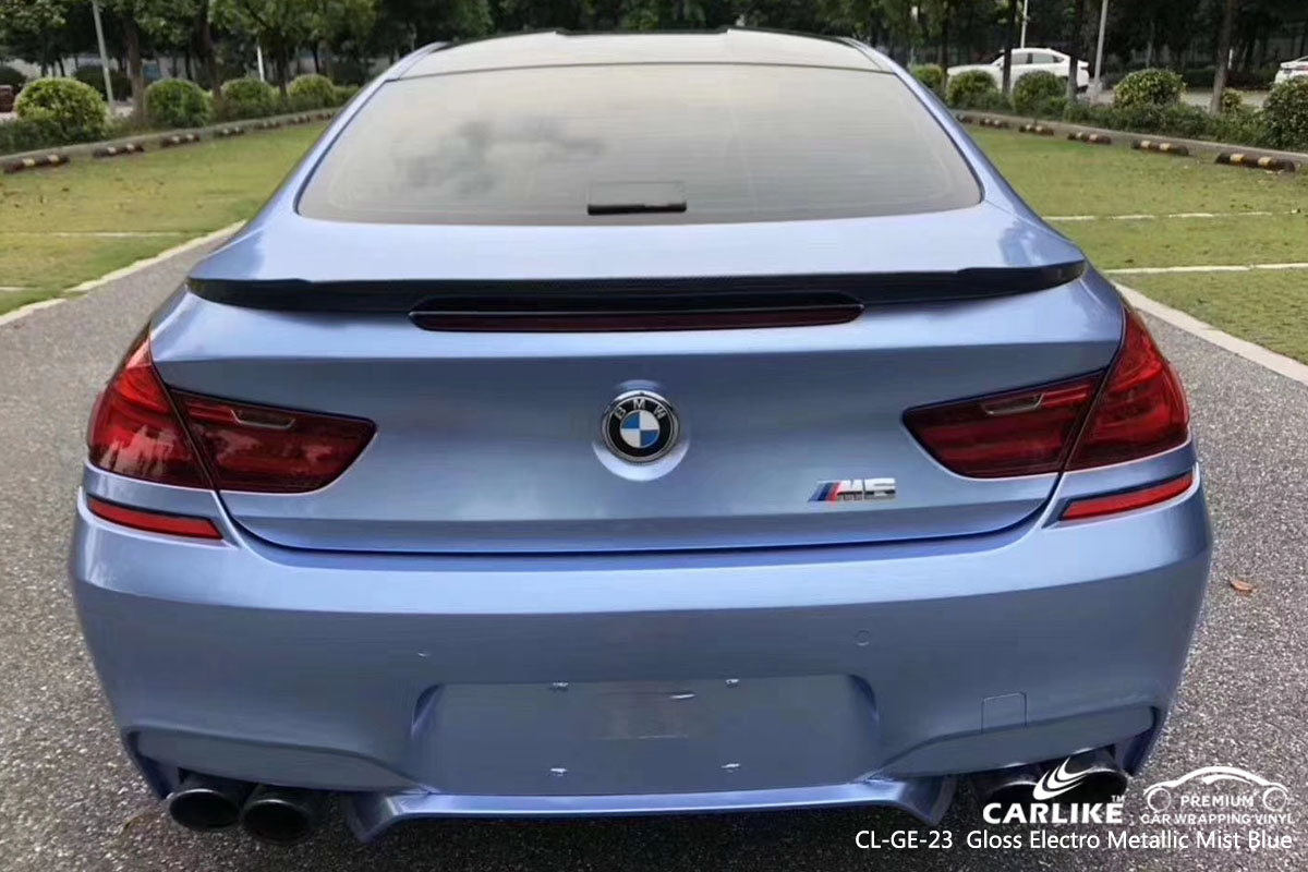 CARLIKE CL-GE-23 Gloss Electro Metallic Mist Blue car wrap vinyl for BMW