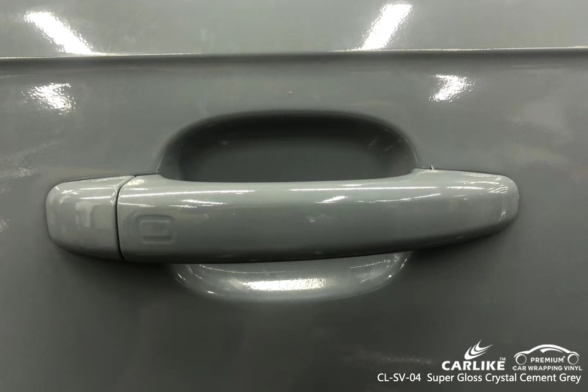 CARLIKE CL-SV-04 Super Gloss Crystal Cement Grey car wrap vinyl for Audi
