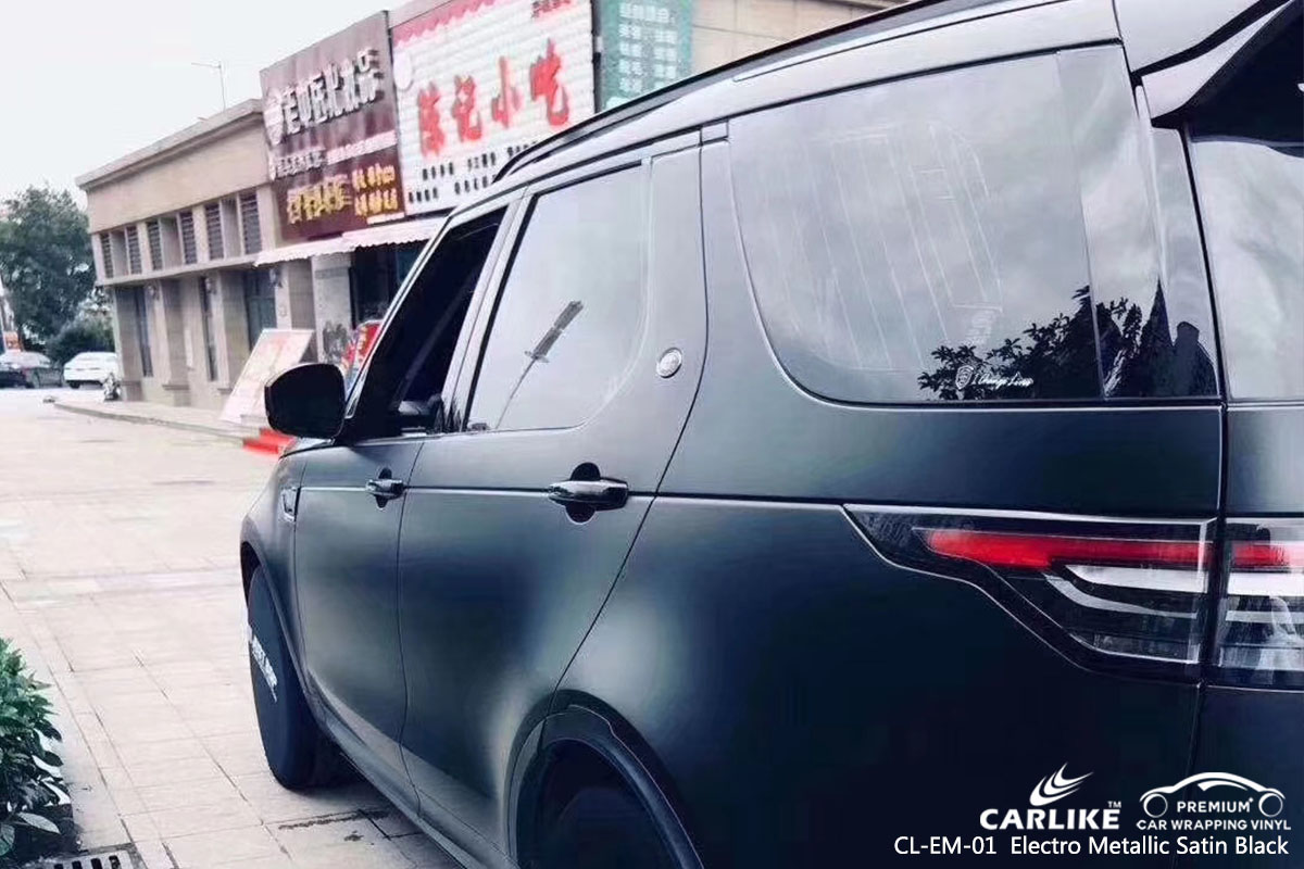 CARLIKE CL-EM-01 Matte Electro Metallic Satin Black car wrap vinyl for Land Rover