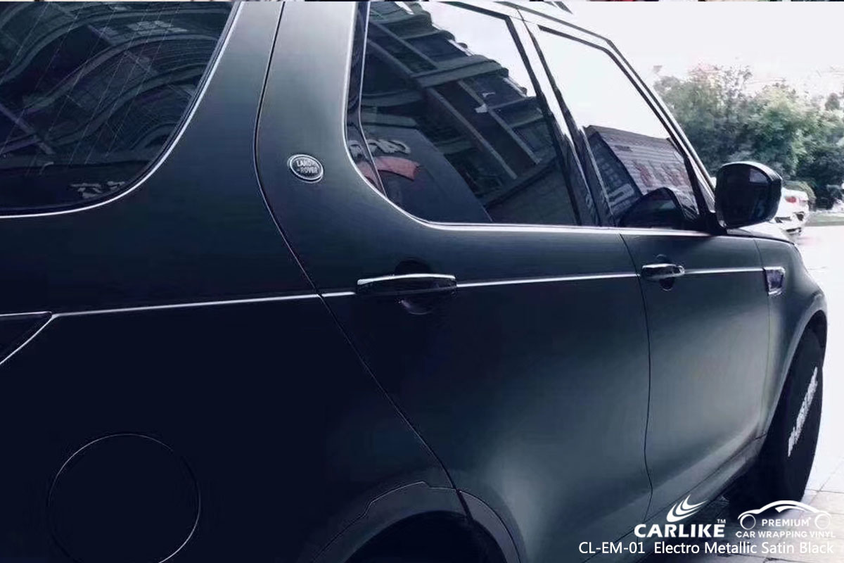 CARLIKE CL-EM-01 Matte Electro Metallic Satin Black car wrap vinyl for Land Rover