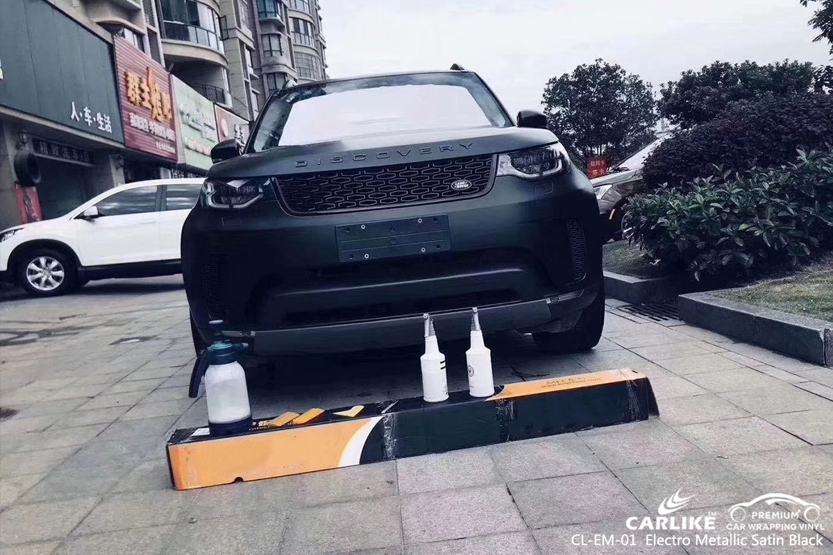 CARLIKE CL-EM-01  Matte Electro Metallic Satin Black car wrap vinyl for Land Rover