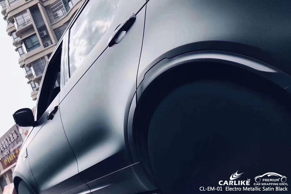 CARLIKE CL-EM-01  Matte Electro Metallic Satin Black car wrap vinyl for Land Rover