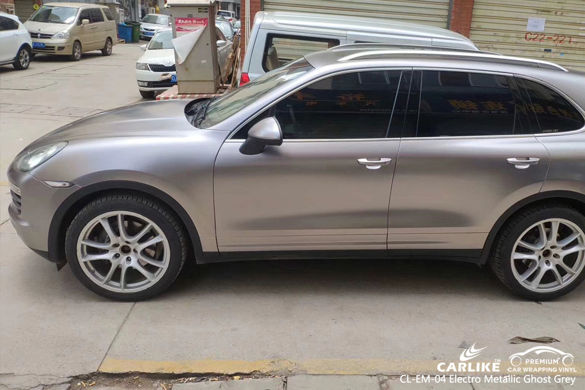 CARLIKE CL-EM-04 Electro Metallic Ghost Grey car wrap vinyl for Porsche