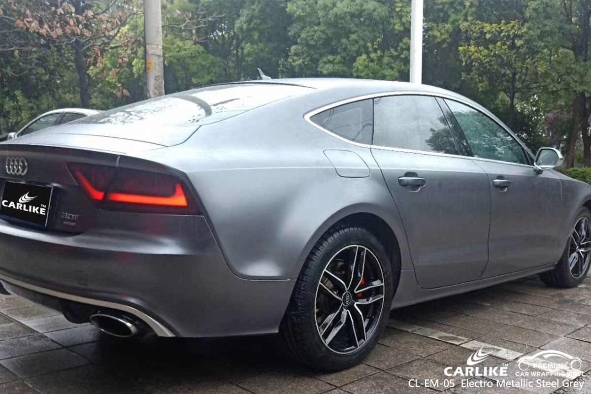CARLIKE CL-EM-05 Matte Electro Metallic Steel Grey car wrap vinyl for Audi