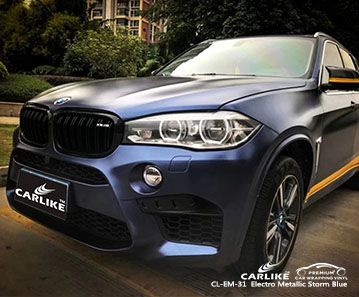 CL-EM-31 الكهربائية العاصفة السيارة الزرقاء التفاف الفينيل لسيارات bmw