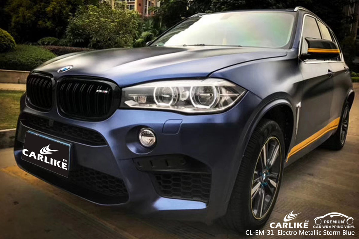 CARLIKE CL-EM-31  Electro Metallic Storm Blue car wrap vinyl for BMW